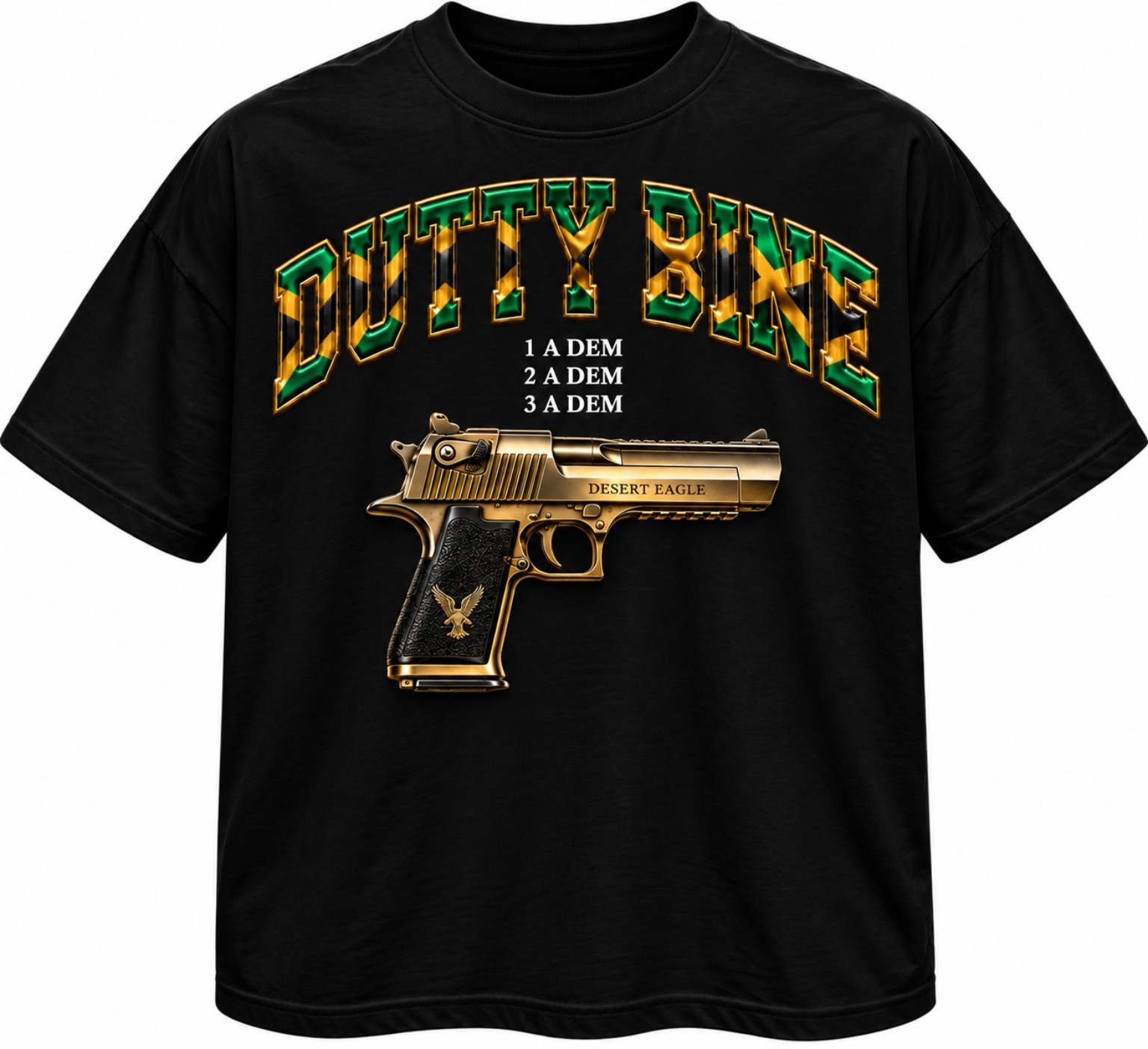 Black Dutty Bine graphic T-shirt