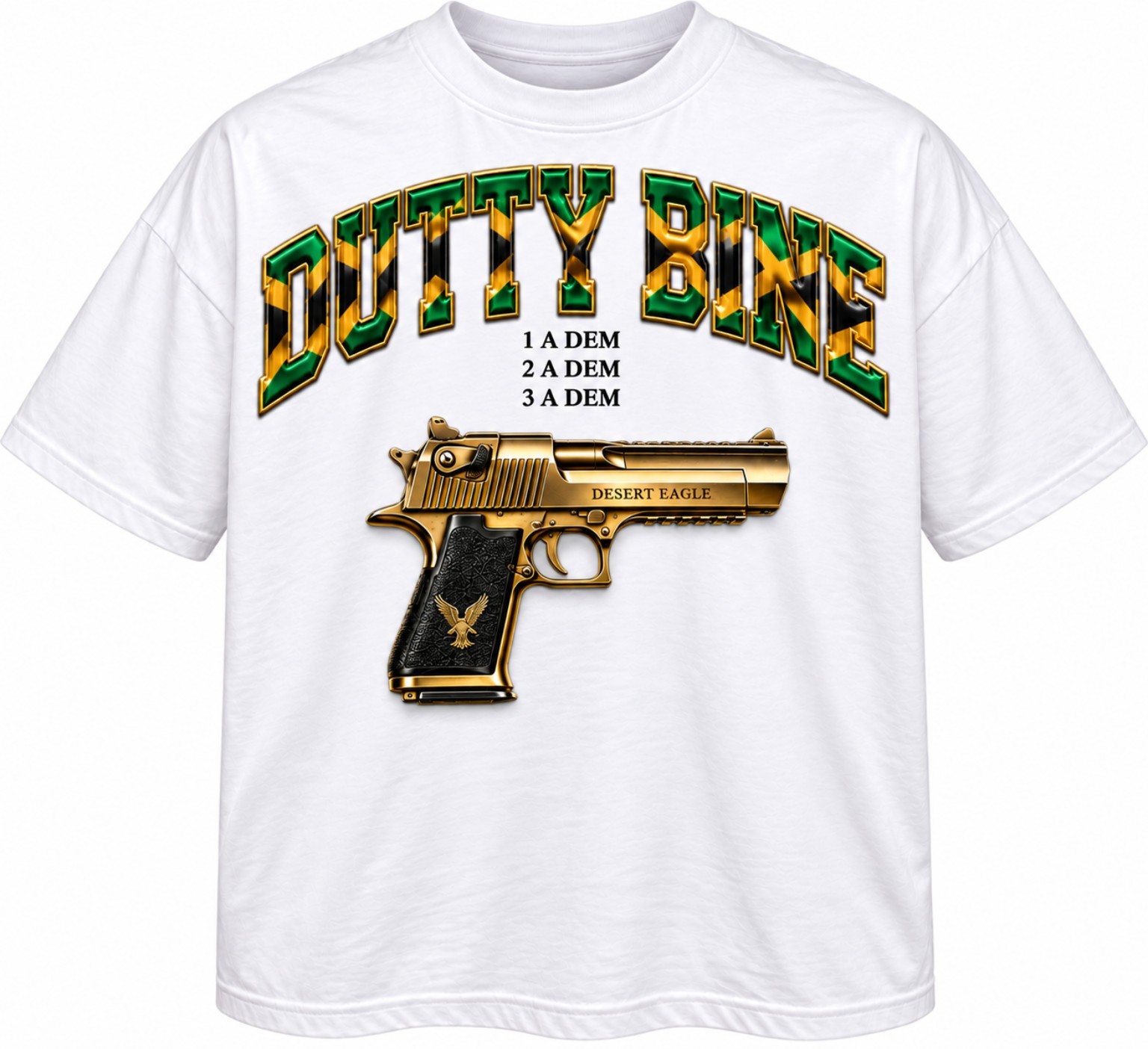 White Dutty Bine graphic T-shirt